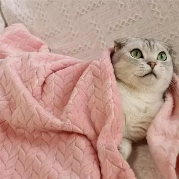 Зимнее теплое одеяло, плотные коралловые фланелевые жаккардовые детские одеяла для домашних животных, одеяла для гостиной, спальни, дивана, зимнее покрывало для дома 70x100cm S