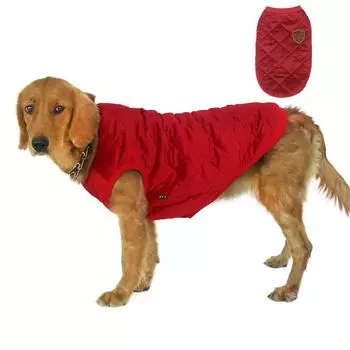 Зимнее теплое пальто для собак, костюм для домашних животных, одежда для маленьких собак, куртка для щенков, жилет для собак S зелёный