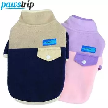 Зимнее теплое пальто для собак, куртка из флиса, одежда для маленьких собак, мягкая одежда для собак, одежда для щенков, одежда для чихуахуа, товары для домашних животных S темно-синий