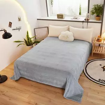 Зимнее теплое приятное для кожи флисовое покрывало диванное одеяло фланелевое дышащее покрывало стеганое покрывало кровать простыня постельное белье для дивана 2PC 51x66 Pillowcase жёлтый