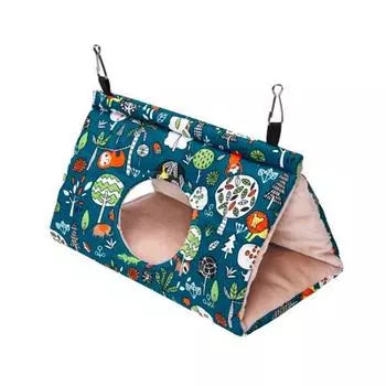 Зимнее теплое птичье гнездо клетка для птиц попугай хлопковый мини-домик для домашних животных гнездо для волнистых попугайчиков гамак клетка хижина палатка кровать подвесная пещера товары для домашних животных 17x10cm синий