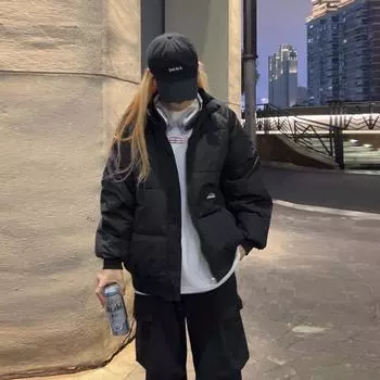 Зимнее теплое женское однотонное утепленное пальто с воротником-стойкой S розовый