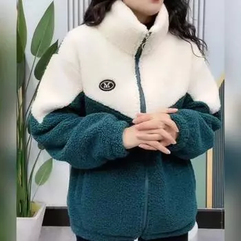 Зимнее теплое женское пальто, повседневное пальто с хлопковой подкладкой и толстым вертикальным воротником, женское пальто на молнии M красный