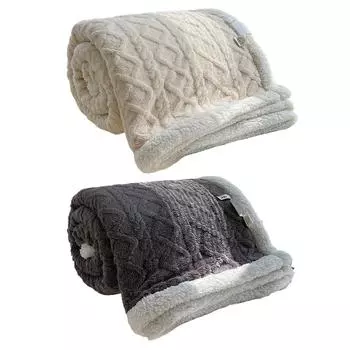 Зимнее толстое одеяло, удобное покрывало из овечьей шерсти, двухслойное мягкое покрывало, зимний теплый двухсторонний плед, чехол для дивана серый