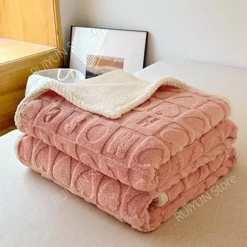 Зимнее утепленное фланелевое одеяло, удобное спальное одеяло, автомобильное дорожное одеяло, офисное одеяло для обеда, кондиционер, покрывало на кровать 100x150cm