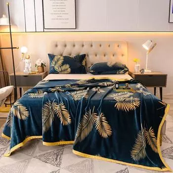 Зимнее утепленное одеяло с новым принтом, мягкое одеяло из кораллового флиса, дорожное одеяло для автомобиля, покрывало для офиса, обеда, одеяло с кондиционером 100x150cm