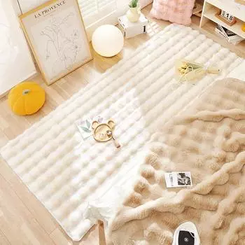 Зимнее ветрозащитное утолщенное прикроватное одеяло из кроличьего меха, ковер, одеяло на журнальный столик для гостиной, нескользящий коврик для спальни, матрас татами, напольный коврик 70x150