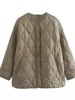 Зимнее винтажное свободное однотонное пальто с длинным рукавом для женщин, повседневное шикарное однобортное тонкое пальто с круглым вырезом, женская дизайнерская модная теплая куртка, новинка S чёрный