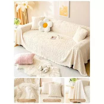 Зимнее высококачественное плюшевое полотенце для покрытия дивана, ткань с полным покрытием, одеяло против кошачьих царапин, утолщенная подушка для дивана, универсальный чехол для осени и зимы 180*130