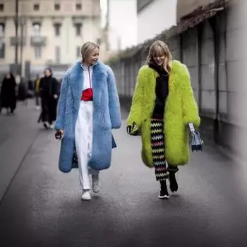 Зимнее женское длинное пальто больших размеров, модное уличное хипстерское пальто из искусственного меха с отворотом S лавандовый