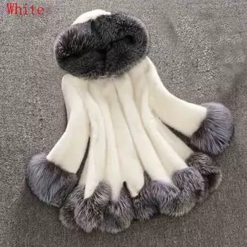 Зимнее женское модное пальто больших размеров, роскошное длинное пальто из искусственного меха, женское теплое пальто, верхняя одежда S красный