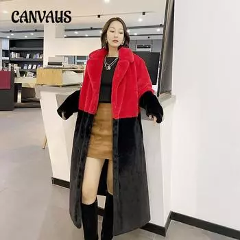 Зимнее женское пальто, свободное пальто средней длины, женское пальто с воротником для волос S