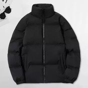 Зимнее женское пальто Yousheng с воротником-стойкой, застежкой-молнией, длинными рукавами, большого размера, ветрозащитное, сохраняющее тепло, утепленное, пуховое пальто для мужчин, приталенная куртка для отдыха на природе M розовый