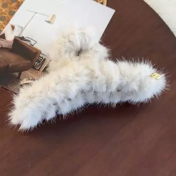 Зимнее Золото Любовь Пушистый Большой Зажим для Волос Акула Женский Темперамент Плюшевая Заколка Краб Заколки для Волос Леди Модные Аксессуары для Волос