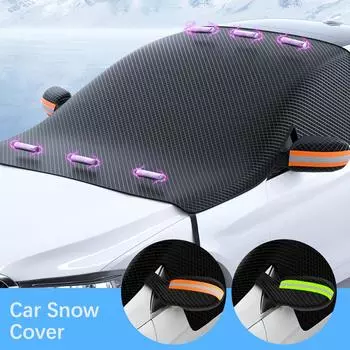 Зимние автомобильные аксессуары, автомобильный чехол от снега, водонепроницаемые внешние чехлы, универсальные автомобильные солнцезащитные козырьки, лобовое стекло, блокирующее снег для внедорожников, пикапов, MPV Orange
