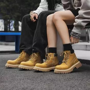 Зимние бархатные ботинки для альпинизма на толстой подошве, средний верх, британские ботинки Martin Tooling, ботинки Locomotive Rhubarb 66621-H 38 чёрный