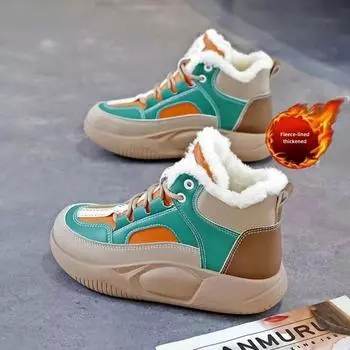 Зимние бархатные короткие сапоги Хлопковая обувь Повседневные спортивные сапоги из хлопка Теплые зимние сапоги 36