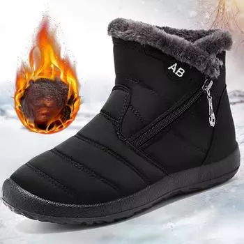 Зимние бархатные теплые хлопковые сапоги больших размеров, зимние сапоги для отдыха больших размеров 35