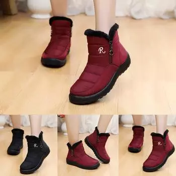 Зимние бархатные теплые хлопковые туфли с мягкой подошвой, хлопковые зимние сапоги из ткани 40 чёрный