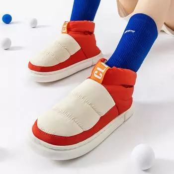 Зимние большие размеры теплые пушистые зимние сапоги мужские женские модные меховые плоские водонепроницаемые домашние меховые домашние хлопковые туфли мужские домашние тапочки 36-37