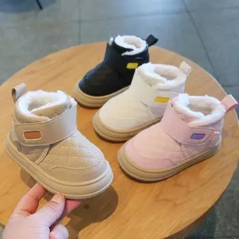 Зимние ботинки Classmate, новые детские зимние ботинки, детская обувь для мальчиков и девочек, низкие ботинки, утолщенные, не пропускающие воду 21