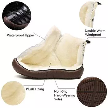 Зимние ботинки для мальчиков и девочек, водонепроницаемые зимние ботинки для детей, теплые детские ботильоны, зимняя обувь для малышей 2024 kinder schuhe 25 синий