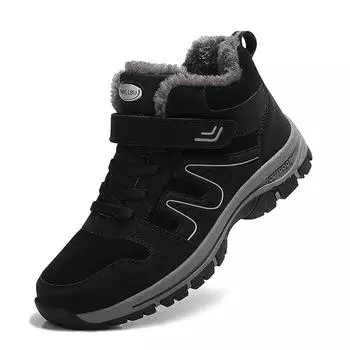 Зимние ботинки для мужчин и женщин, сохраняющие тепло, плюшевые, нескользящие, для походов, унисекс, водонепроницаемые кроссовки, повседневная мужская обувь, женская обувь 35