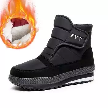 Зимние ботинки для мужчин и женщин, толстые плюшевые и водонепроницаемые ботинки на платформе, унисекс, теплые короткие ботинки для активного отдыха 35-45 35 красный