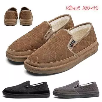 Зимние ботинки для снега для мужчин и женщин, сохраняющие тепло, хлопковая обувь, походная обувь, плюшевые теплые высокие ботинки, мужские кроссовки 39 чёрный