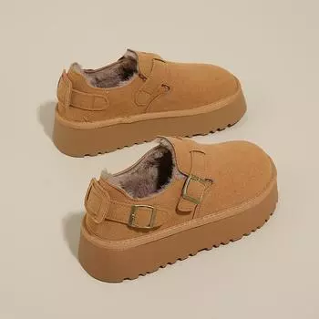 Зимние ботинки для снега, женские ботильоны на платформе, ультра-мини-сапоги, тапочки, шлепанцы, кожаные, шерстяные, каштановые туфли 35 темные хаки