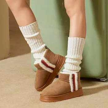 Зимние ботинки для женщин с подкладкой из искусственного меха, короткие тапочки, удобные пушистые домашние туфли для улицы и дома, женские нескользящие теплые ботинки на платформе 36-37 армия зеленый