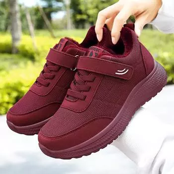 Зимние ботинки для женщин, теплые нескользящие кроссовки для походов с подкладкой из искусственного меха, обувь для ходьбы на открытом воздухе, нескользящая обувь для треккинга, женские удобные короткие ботинки 36