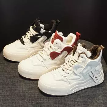 Зимние ботинки Хлопковые туфли Высокие 35 красный