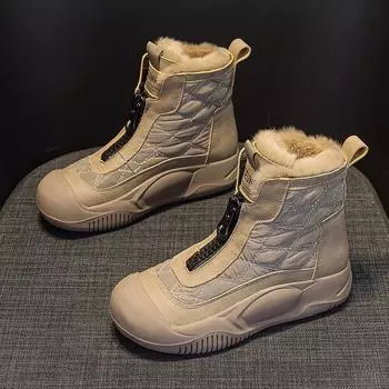 Зимние ботинки кексы толстая подошва повседневная мода попсы обувь 34 фиолетовый