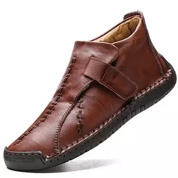 Зимние ботинки Martin 2024 года, мужские флисовые повседневные высокие ботинки ручной работы, британские теплые короткие ботинки, кожаные ботинки большого размера 38