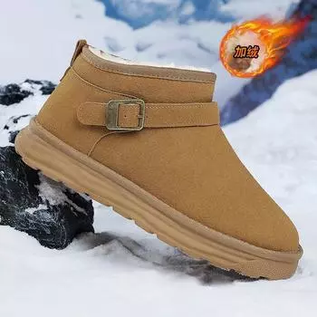 Зимние ботинки, модные универсальные мужские рабочие ботинки, высокие мужские скальные ботинки, простые классические британские ботинки, распродажа на все времена года 39 чёрный