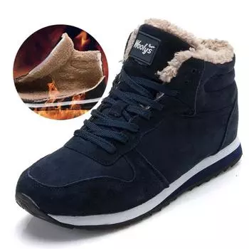 Зимние ботинки, мужские повседневные мужские ботинки, мужская зимняя обувь для мужчин, уличная мужская обувь, походная обувь, мужская военная мужская рабочая обувь, обувь 36 синий