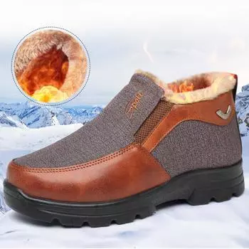 Зимние ботинки мужские теплые мягкие ботильоны мужские повседневные кроссовки туфли на плоской подошве женские туфли без застежек новые зимние ботинки 39