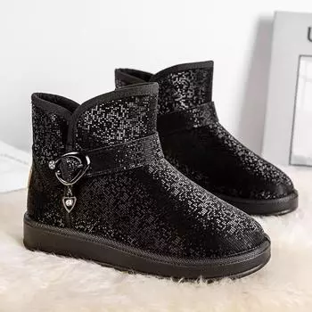 Зимние ботинки на плоской подошве для женщин 2024 года, новые зимние плюшевые и утолщенные туфли из хлопка на одну ногу, модные женские короткие ботинки, женские сапоги 36 коричневый