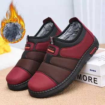 Зимние ботинки на плоской подошве для женщин, теплая прогулочная обувь, повседневные нескользящие ботинки с подкладкой из искусственного меха, зимние ботинки по щиколотку, мокасины, женская обувь на платформе с подкладкой из плюша и флиса 35