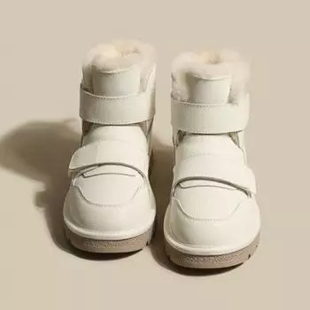 Зимние ботинки на толстой подошве, женские модели, зимняя мягкая теплая женская обувь, короткие ботинки, нескользящие, водонепроницаемые, утолщенные, из хлопка 35 бежевый