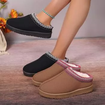 Зимние ботинки на тонкой подошве, женская обувь, сохраняющая тепло, экспортная поставка, короткий голенище, импортный торговый заказ, утолщенный бархат коровьей кожи, сохраняющий тепло 37 коричневый