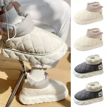 Зимние ботинки с утеплителем для студентов, повседневная и зимняя обувь, хлопковая обувь для женщин, мягкая спортивная обувь для женщин 36