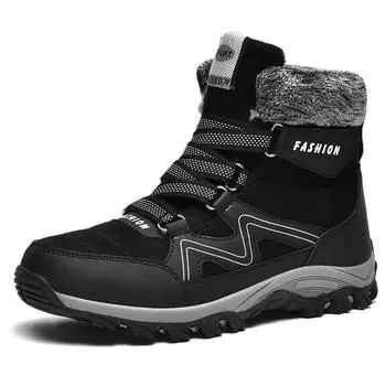 Зимние ботинки, водонепроницаемые уличные мужские ботинки, зимние ботильоны, высокая мужская обувь 36 серый