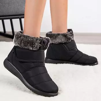 Зимние ботинки Женская повседневная обувь Женские ботинки на платформе Женские плюшевые теплые женские туфли Мягкие зимние ботинки на плоской подошве Женские зимние ботинки Botas Mujer 35