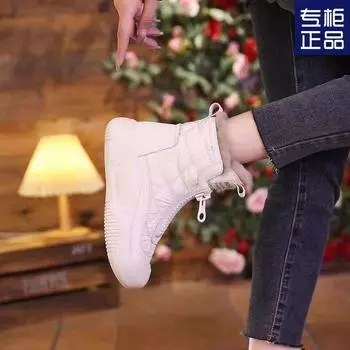 Зимние ботинки женские флисовые утолщенные 2024 новые хлопковые ботинки зимние женские ботинки на толстой подошве нескользящие нескользящие короткие ботинки Northeast 35 фиолетовый