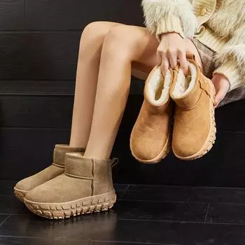 Зимние ботинки женские из натуральной кожи зимние бархатные теплые женские ботильоны ретро модные ботильоны женские 35 коричневый