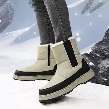 Зимние ботинки женские модные ботинки Botas Mujer кроссовки на платформе теплые хлопковые туфли удобные повседневные ботильоны для отдыха на природе новые 36