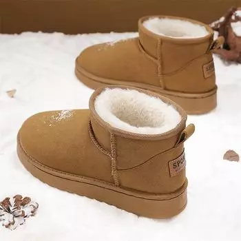 Зимние ботинки женские на шнуровке теплые ботильоны женские зимние меховые туфли на платформе повседневные удобные короткие ботинки 36 чёрный