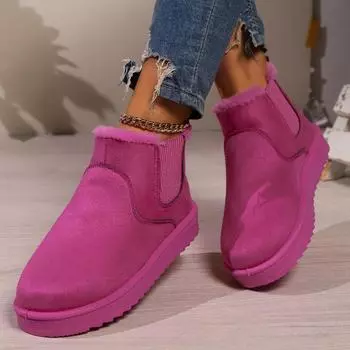 Зимние ботинки женские новые резиновые ботинки на толстой подошве для улицы повышенного комфорта теплые прогулочные хлопковые ботинки модные зимние ботинки 36 серый